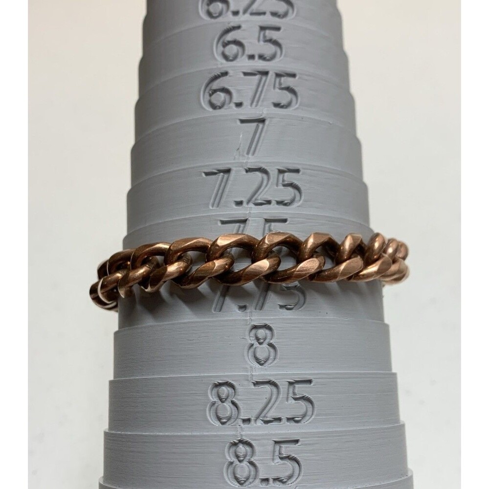 Vintage Heavy Cuban Link Solid Copper Bracelet 7.5”